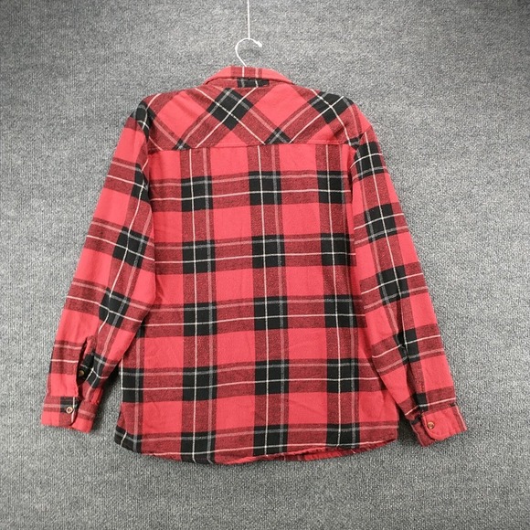 Canyon Creek Men's Flannel Button-Up Shirt Multi Plaid Medium Long Sleeve - Picture 5 of 11